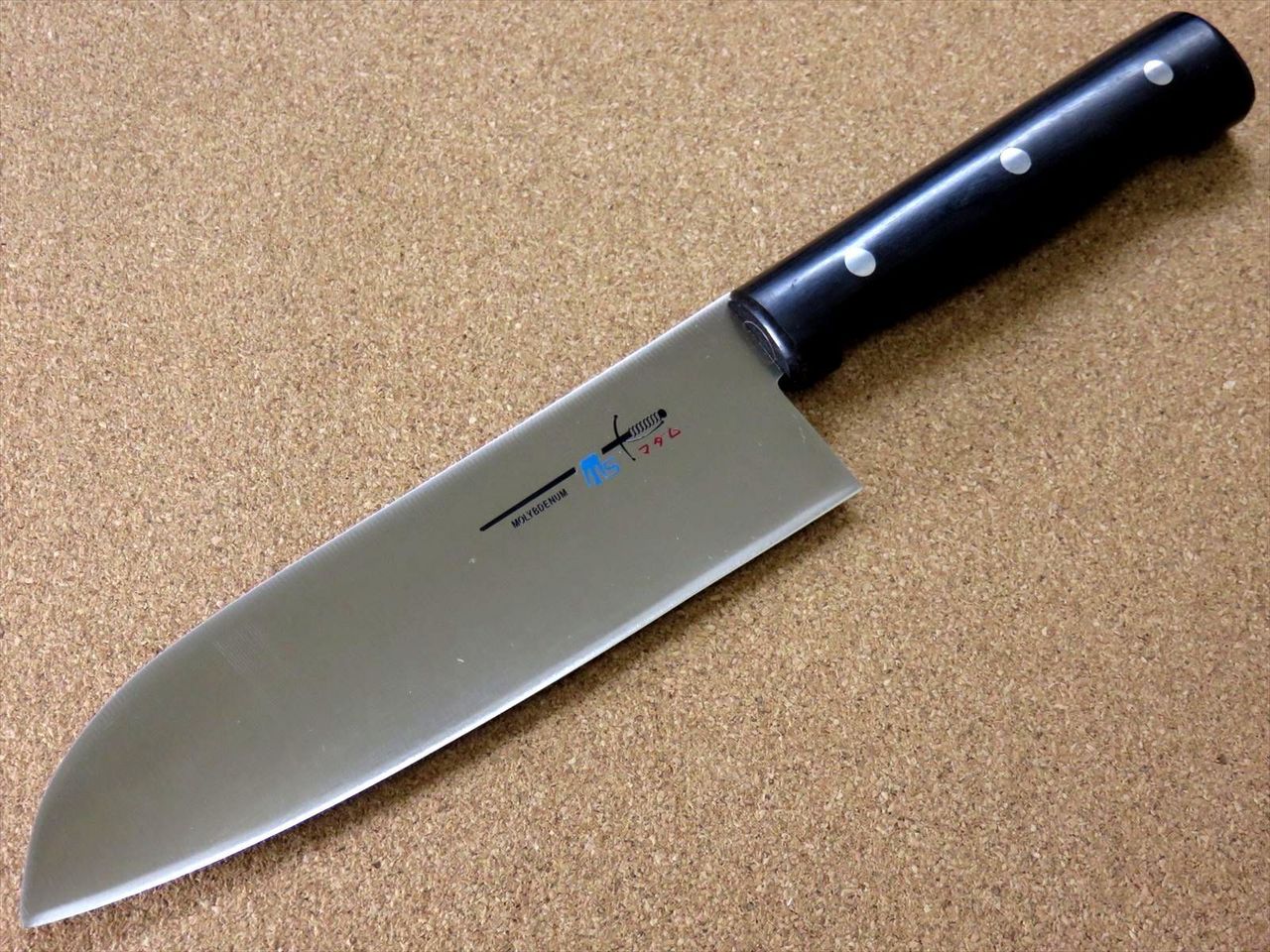 Japanese Kitchen Santoku Knife 170mm 6.7 inch Round handle SEKI JAPAN Japonais