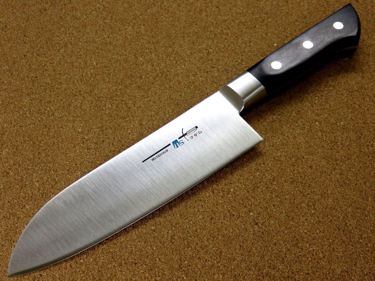 Japanese Kitchen Santoku Knife 170mm 6.7 inch Meat Fish cut Bolster SEKI JAPAN
