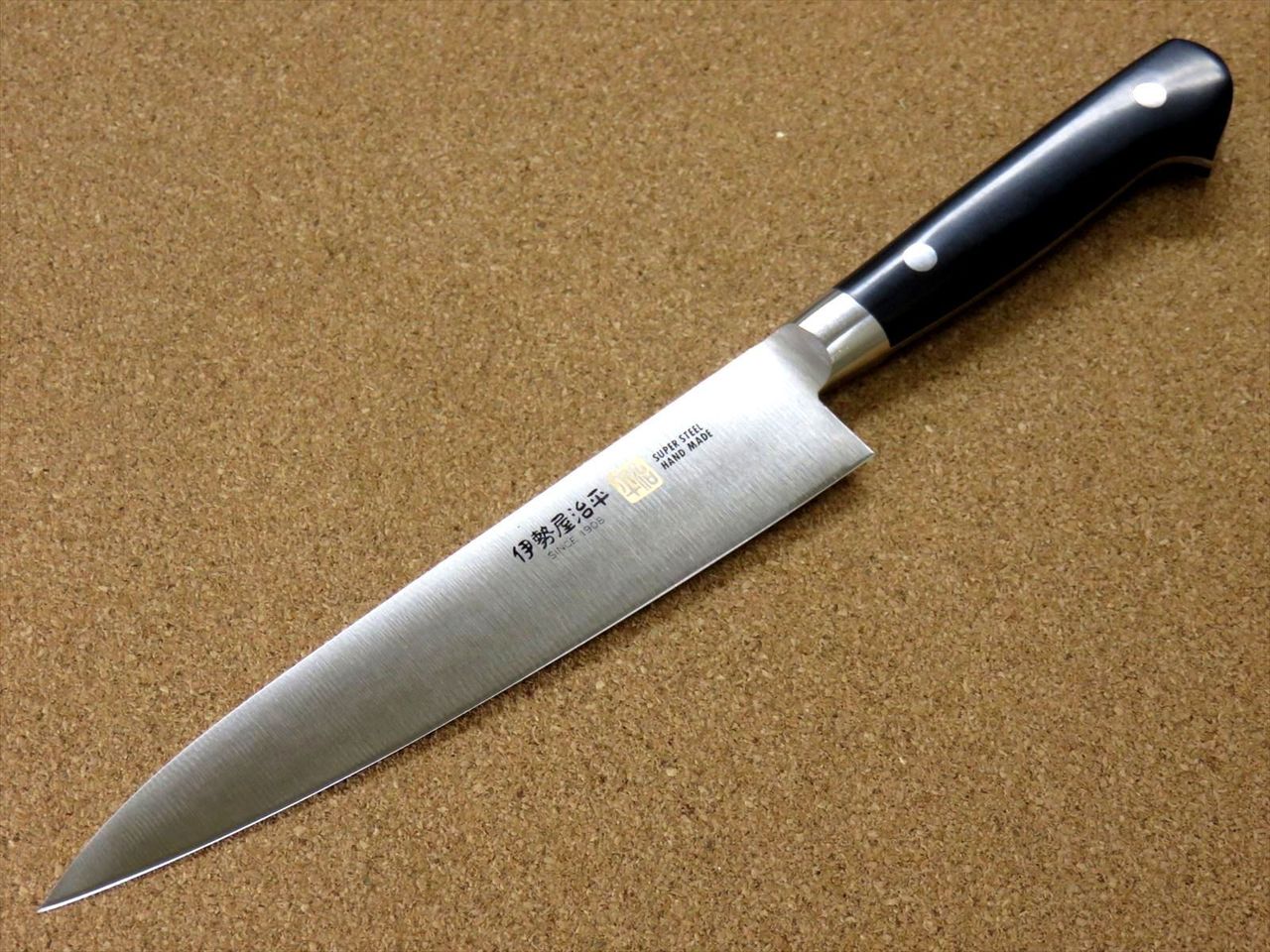 Japanese SETO ISEYA-F Kitchen Utility Knife 5.9 inch Micarta Bolster SEKI JAPAN