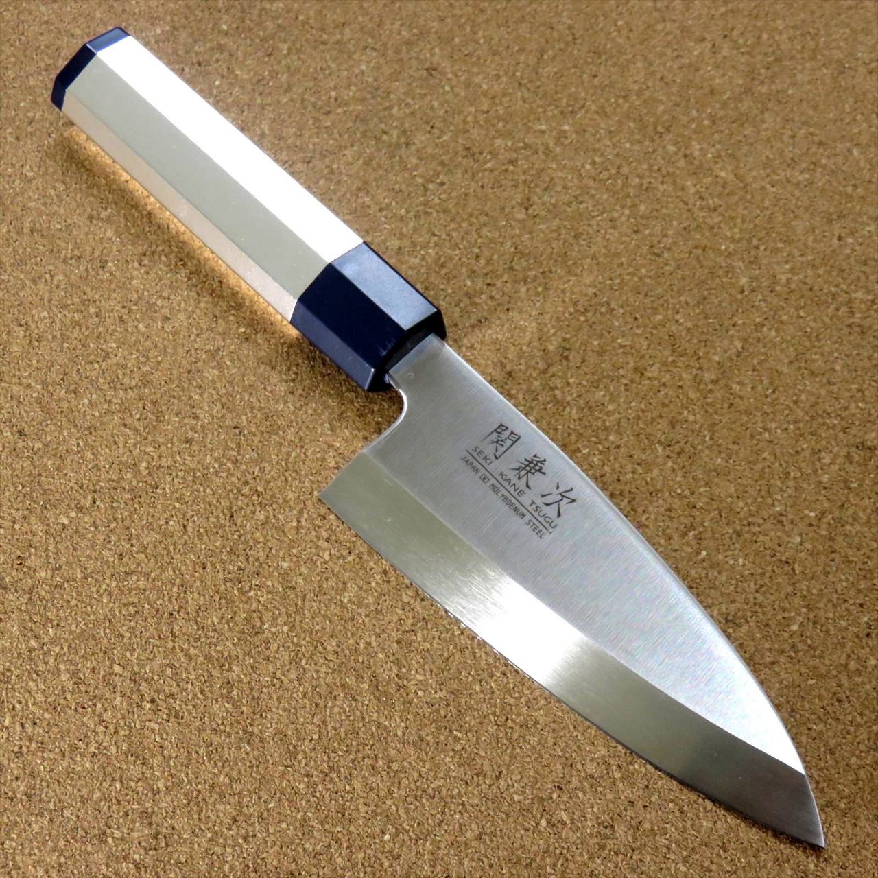 Japanese Kitchen Deba Knife 4.7 inch Aluminum Handle Single edged SEKI JAPAN