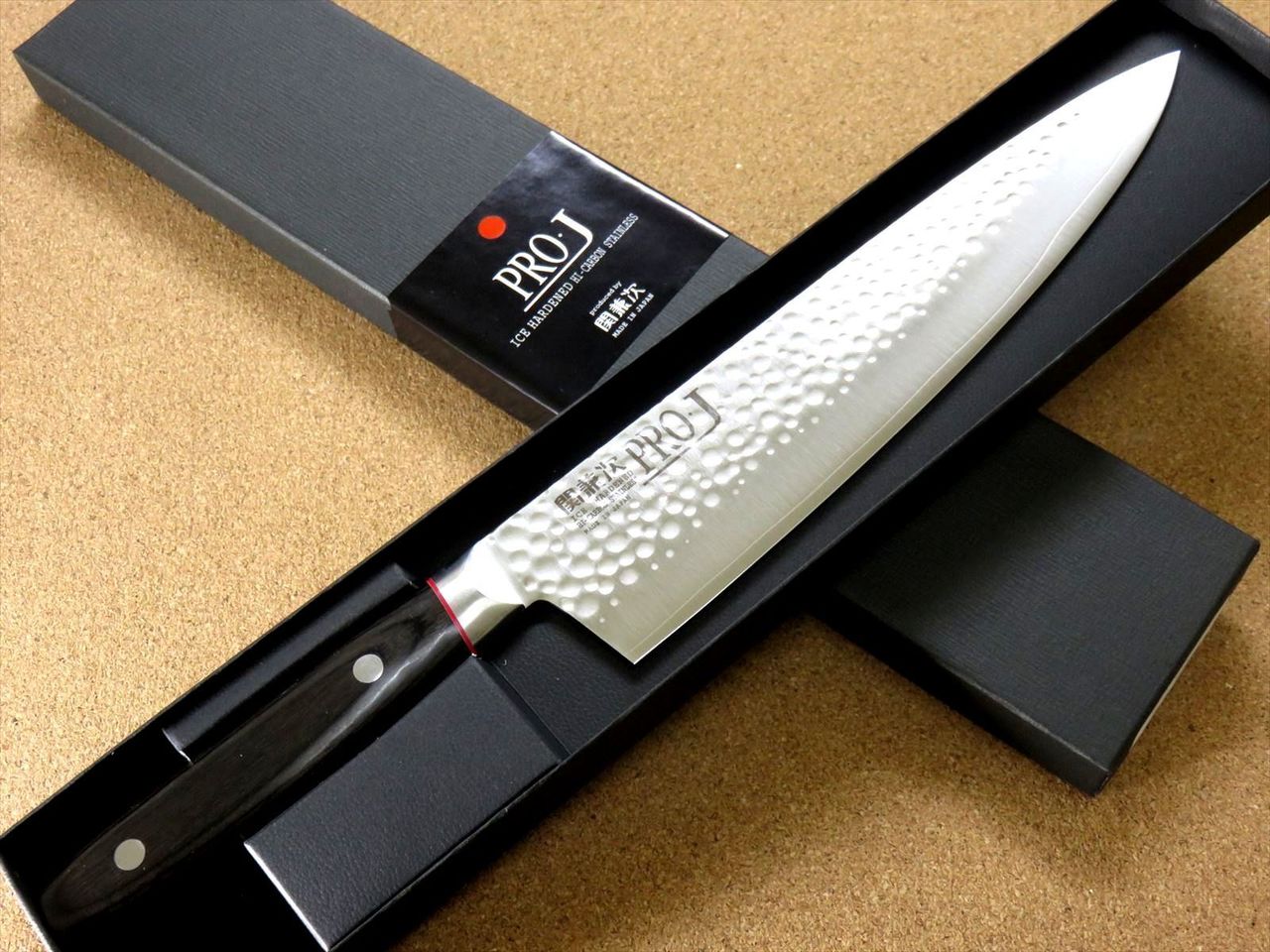 Japanese PRO-J Kitchen Gyuto Chef's Knife 230mm 9 inch Hammer Forged SEKI JAPAN