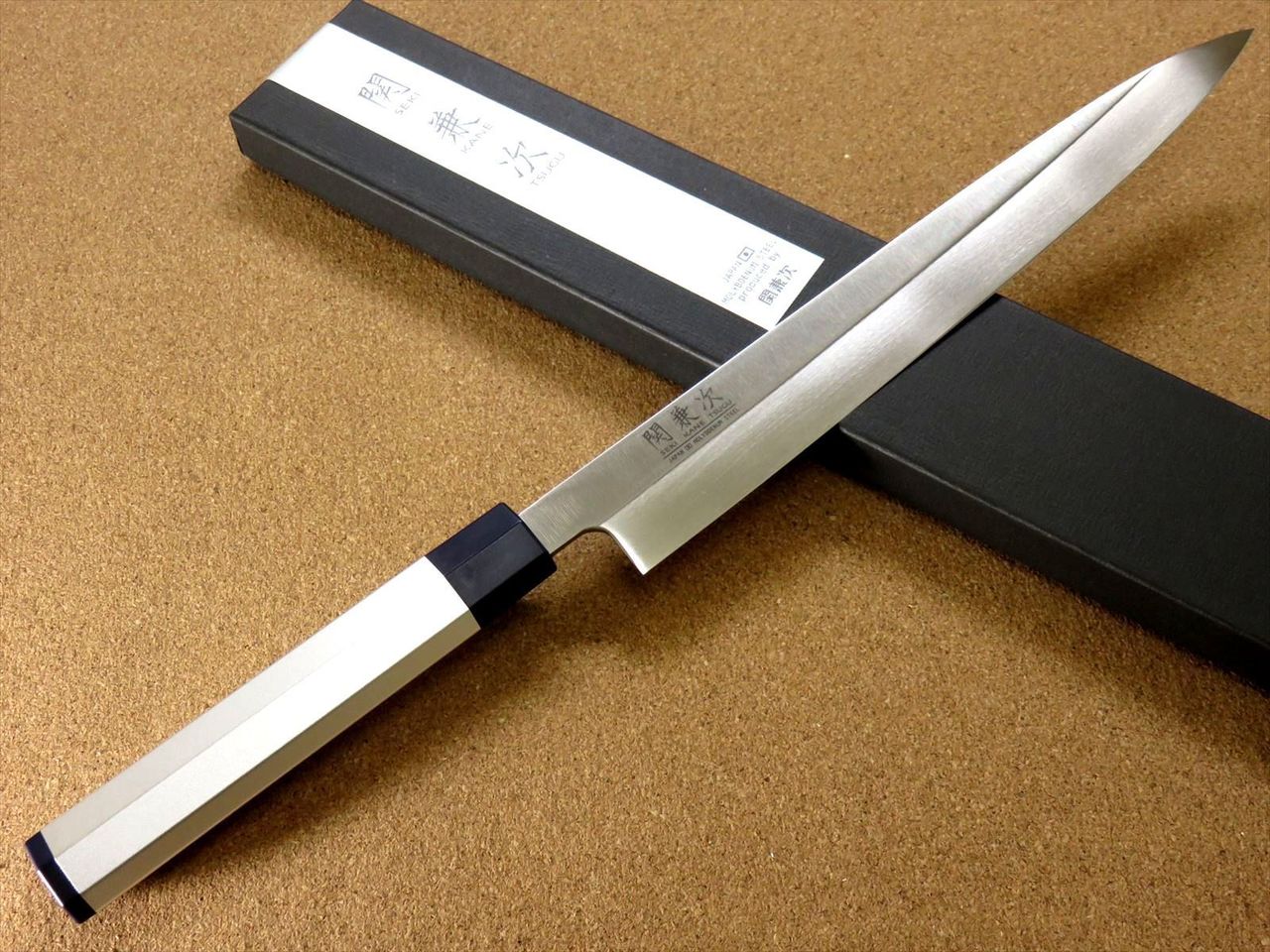 Japanese Kitchen Sashimi Knife 10.6 inch Aluminum Handle Single edged SEKI JAPAN