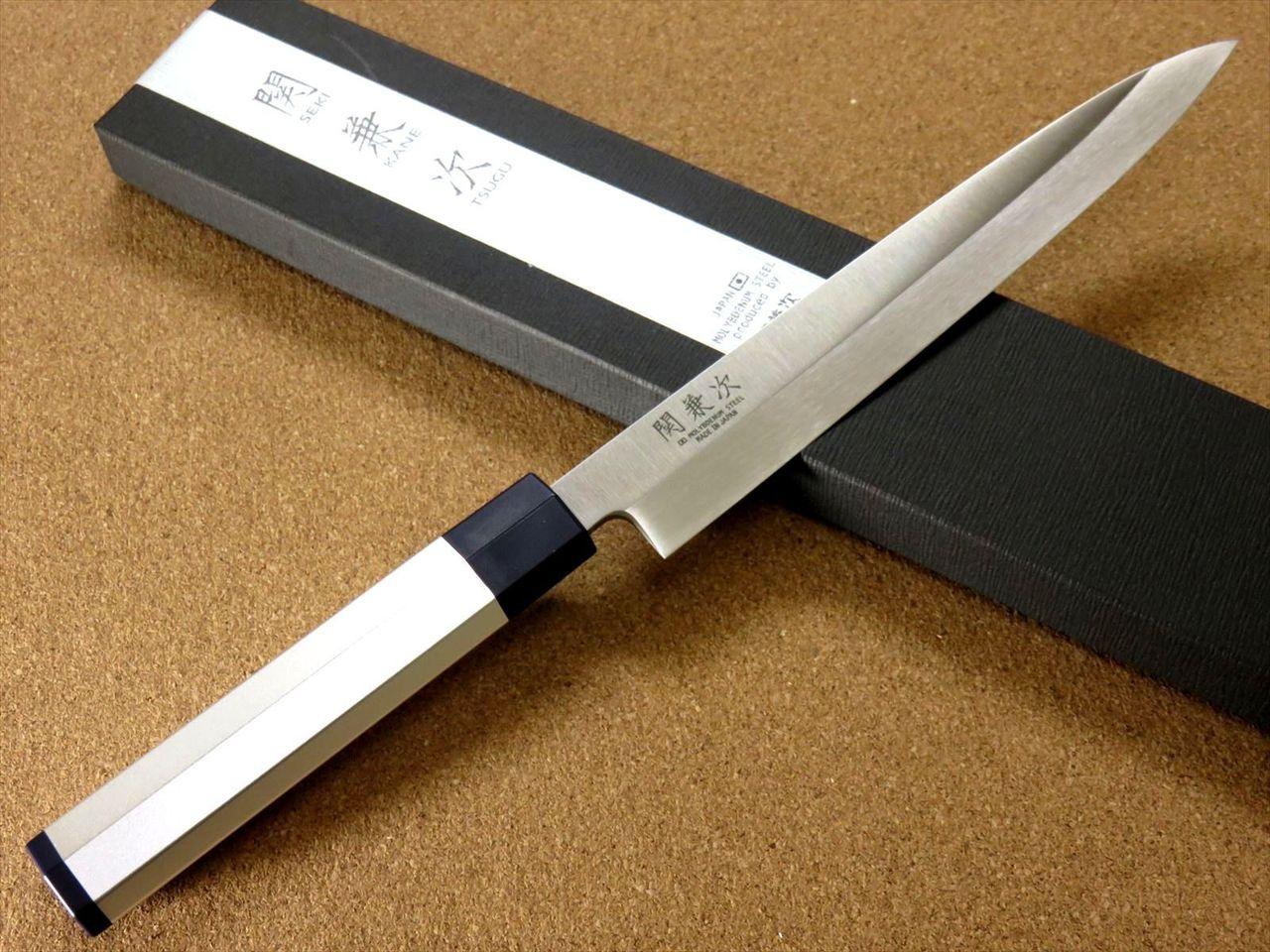 Japanese Kitchen Sashimi Knife 8.3 inch Aluminum Handle Single edged SEKI JAPAN