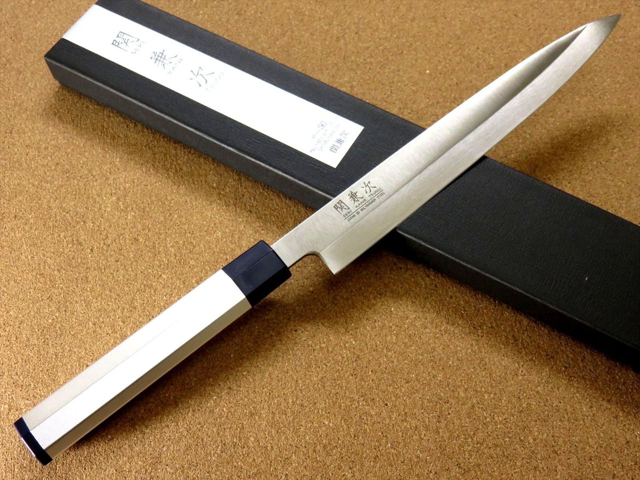 Japanese Kitchen Sashimi Knife 9.4 inch Aluminum Handle Single edged SEKI JAPAN