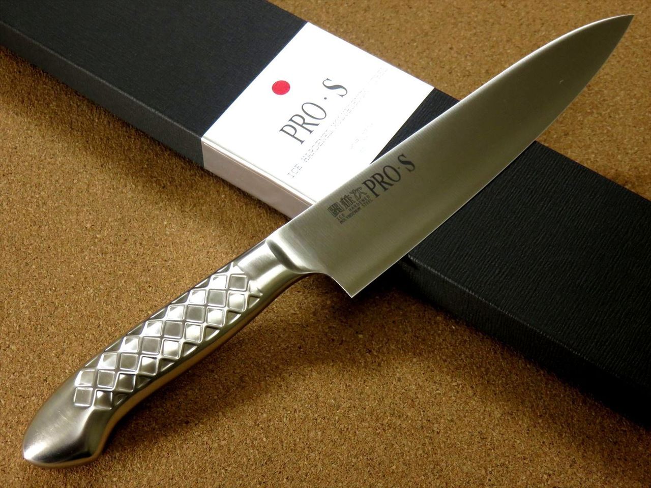 Japanese PRO-S Kitchen Gyuto Chef's Knife 7.1 inch Stainless Handle SEKI JAPAN