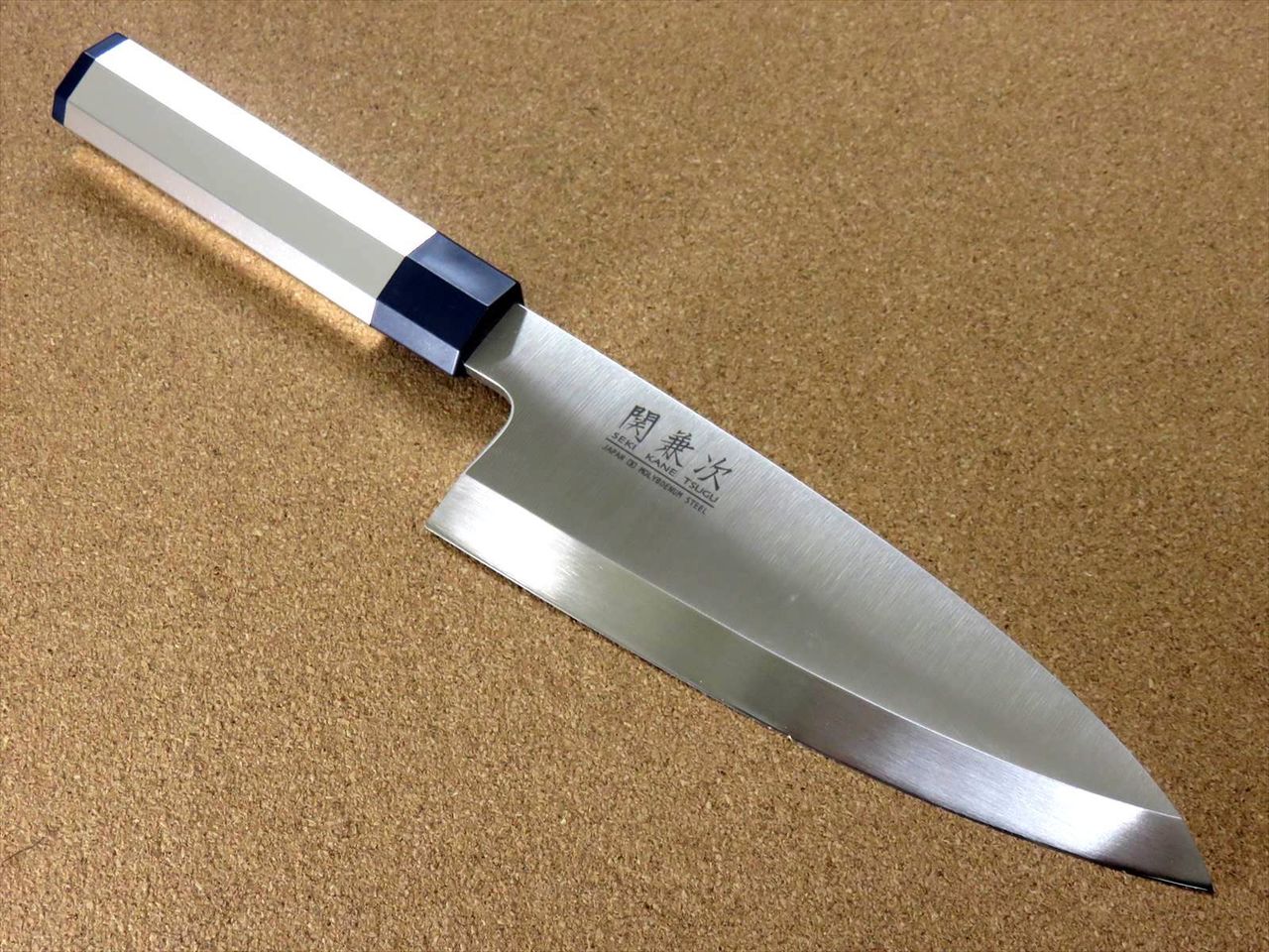 Japanese Kitchen Deba Knife 7.1 inch Aluminum Handle Single edged SEKI JAPAN