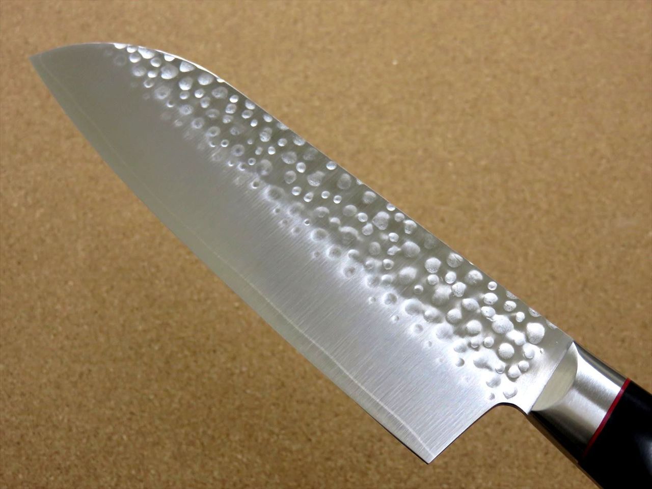 Japanese PRO-J Kitchen Santoku Knife 170mm 6.7" Hammer Forged SEKI JAPAN Nippon
