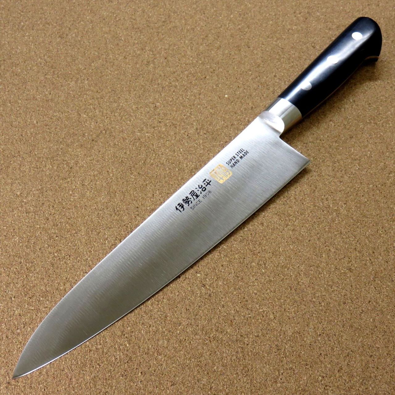 Japanese SETO ISEYA-F Kitchen Gyuto Chef's Knife 8.3" Micarta Bolster SEKI JAPAN