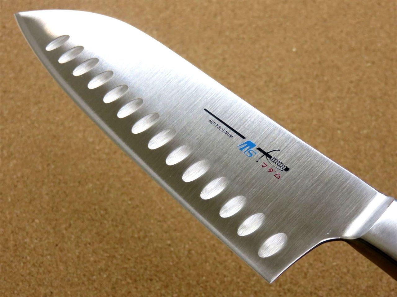 Japanese Kitchen Dimple Santoku Knife 175mm 6.9 inch Bolster Handle SEKI JAPAN
