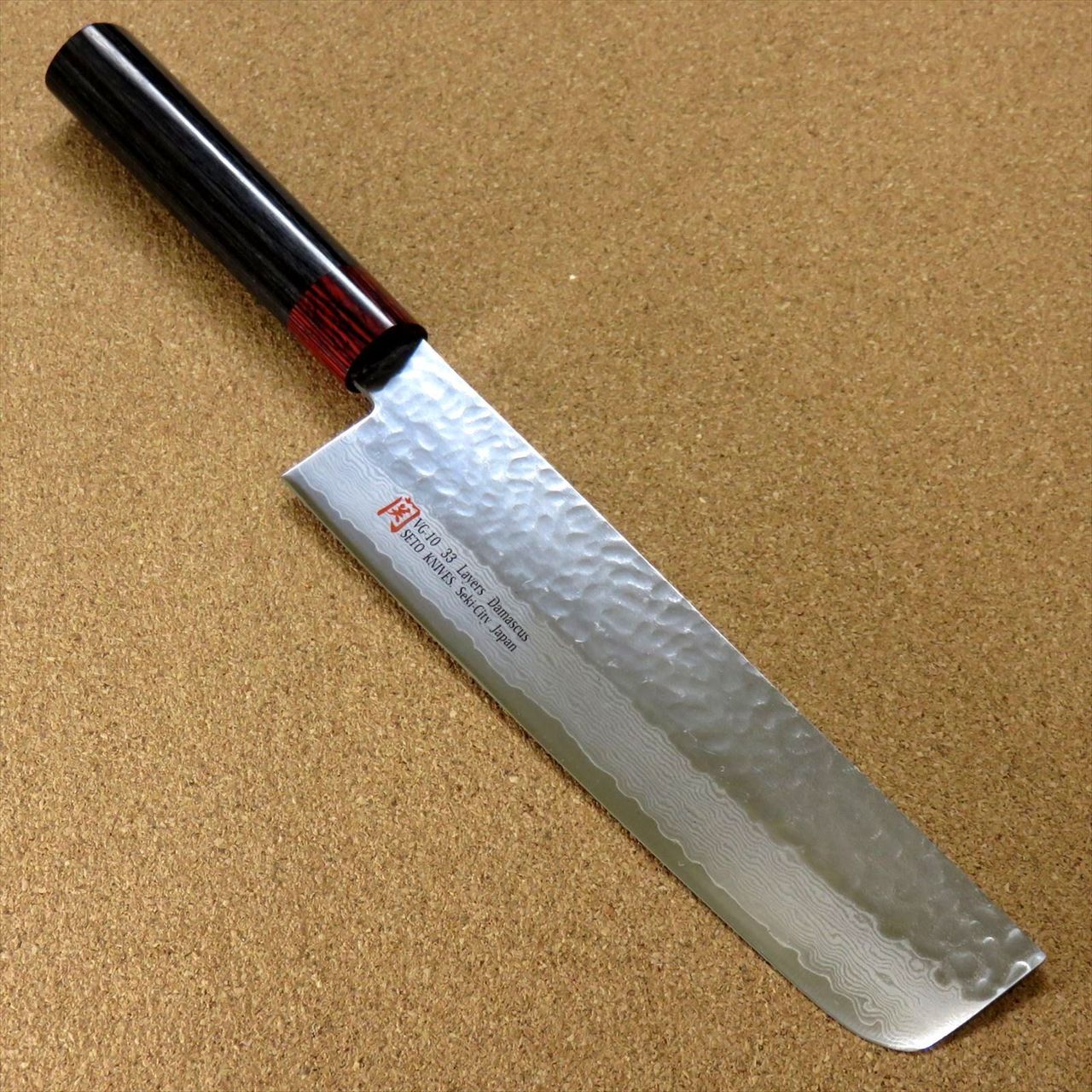 Japanese SETO ISEYA-I Kitchen Vegetable Knife 7.1" Damascus Hammered SEKI JAPAN