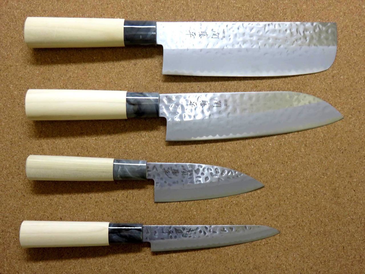 Japanese Yaxell SEKI TOBEI Kitchen Knife 4 sets Santoku Nakiri Fish Paring JAPAN
