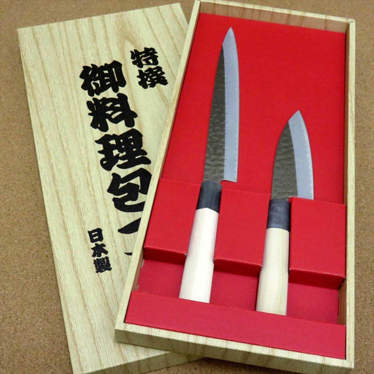 Japanese Yaxell SEKI TOBEI Kitchen Knife 2 pair sets Sashimi & Small Fish JAPAN