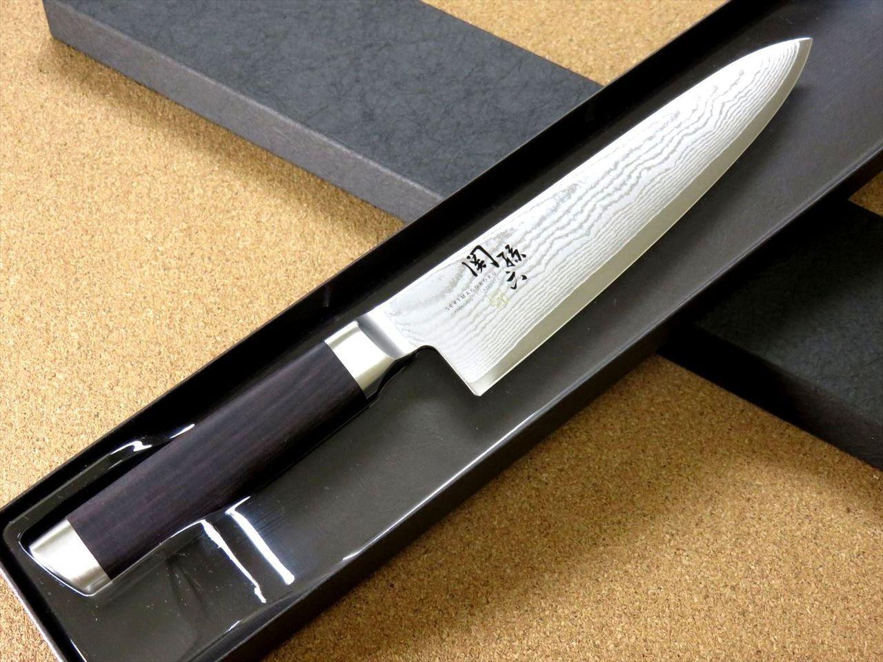 Japanese KAI SEKI MAGOROKU Kitchen Gyuto Chef Knife 180mm 7" Damascus SEKI JAPAN