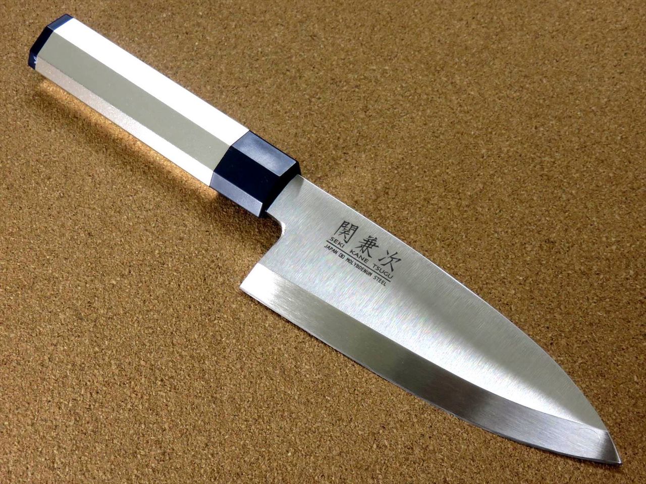 Japanese Kitchen Deba Knife 5.9 inch Aluminum Handle Single edged SEKI JAPAN