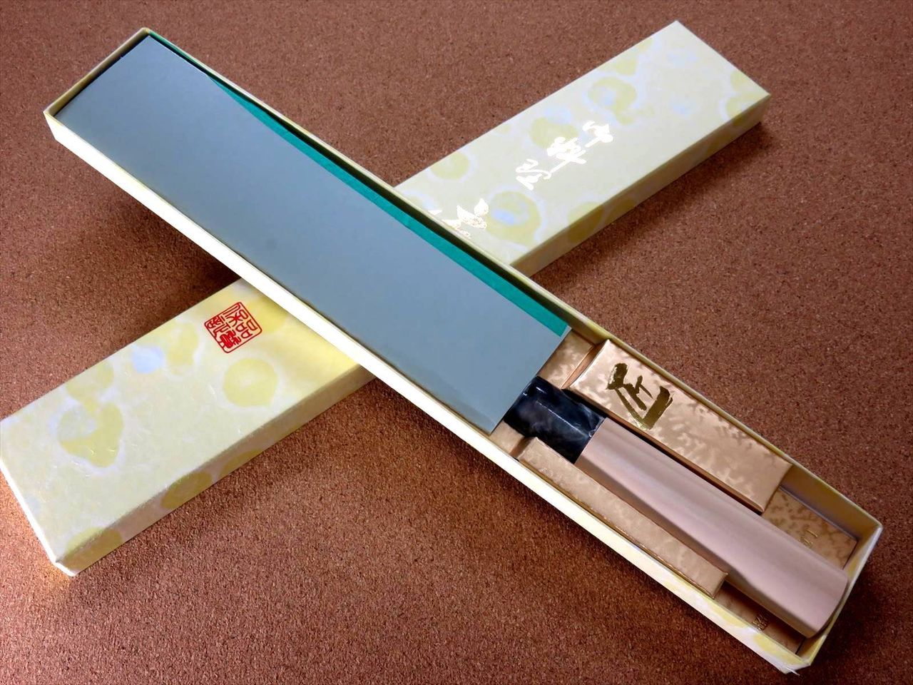 Japanese Kitchen Sashimi Yanagiba Knife 8.3 inch Left handed Natural wood JAPAN