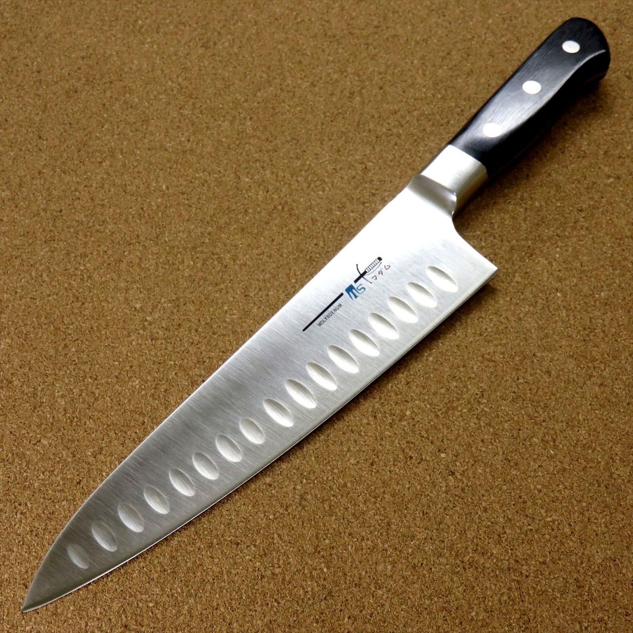 Japanese Kitchen Dimple Gyuto Chef Knife 205mm 8 inch Bolster Handle SEKI JAPAN