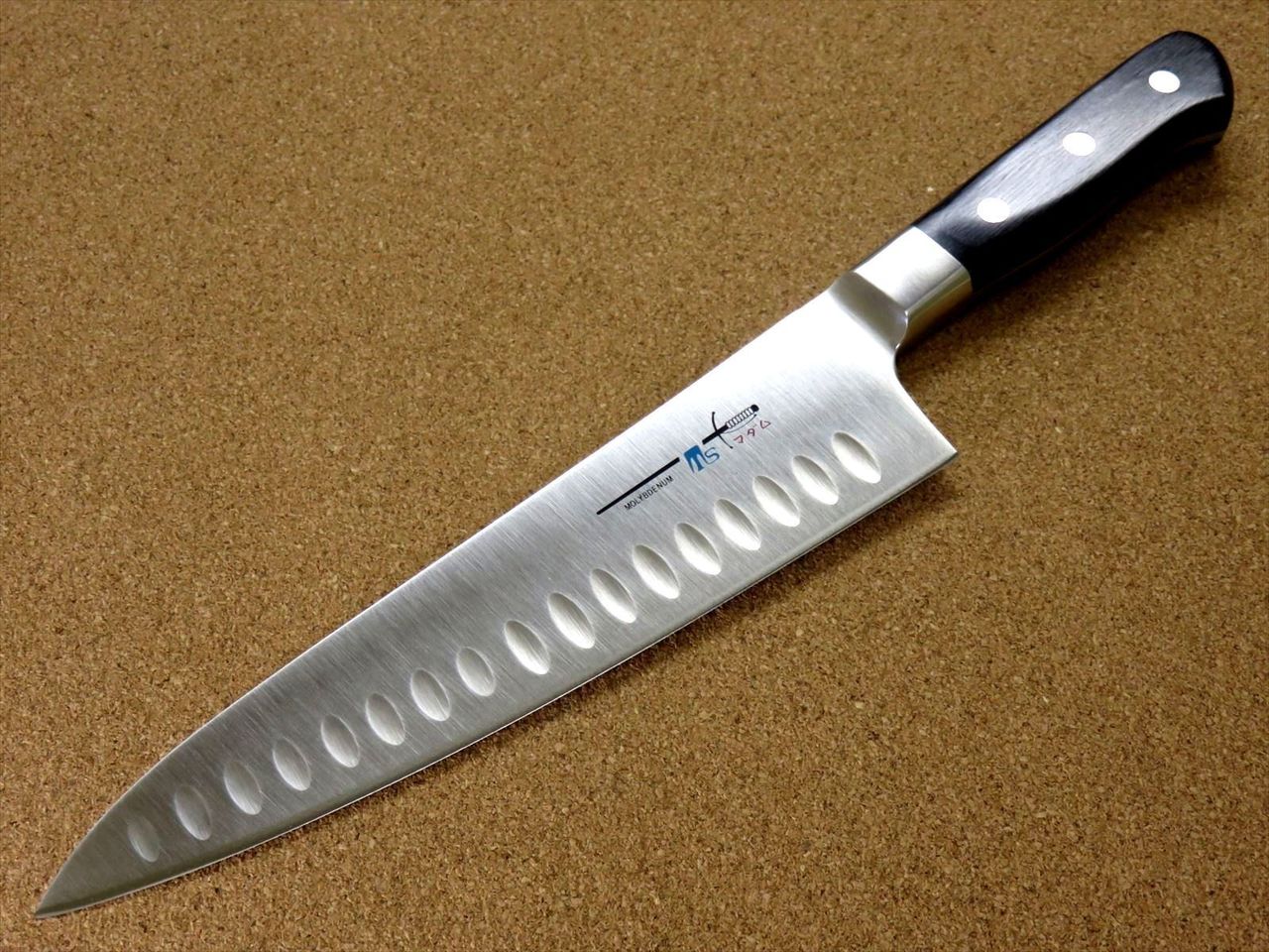 Japanese Kitchen Dimple Gyuto Chef Knife 205mm 8 inch Bolster Handle SEKI JAPAN