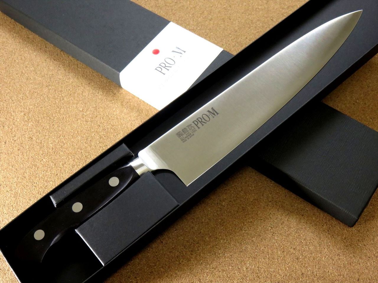 Japanese PRO-M Kitchen Gyuto Chef's Knife 9.4 inch Meat Fish cutting SEKI JAPAN