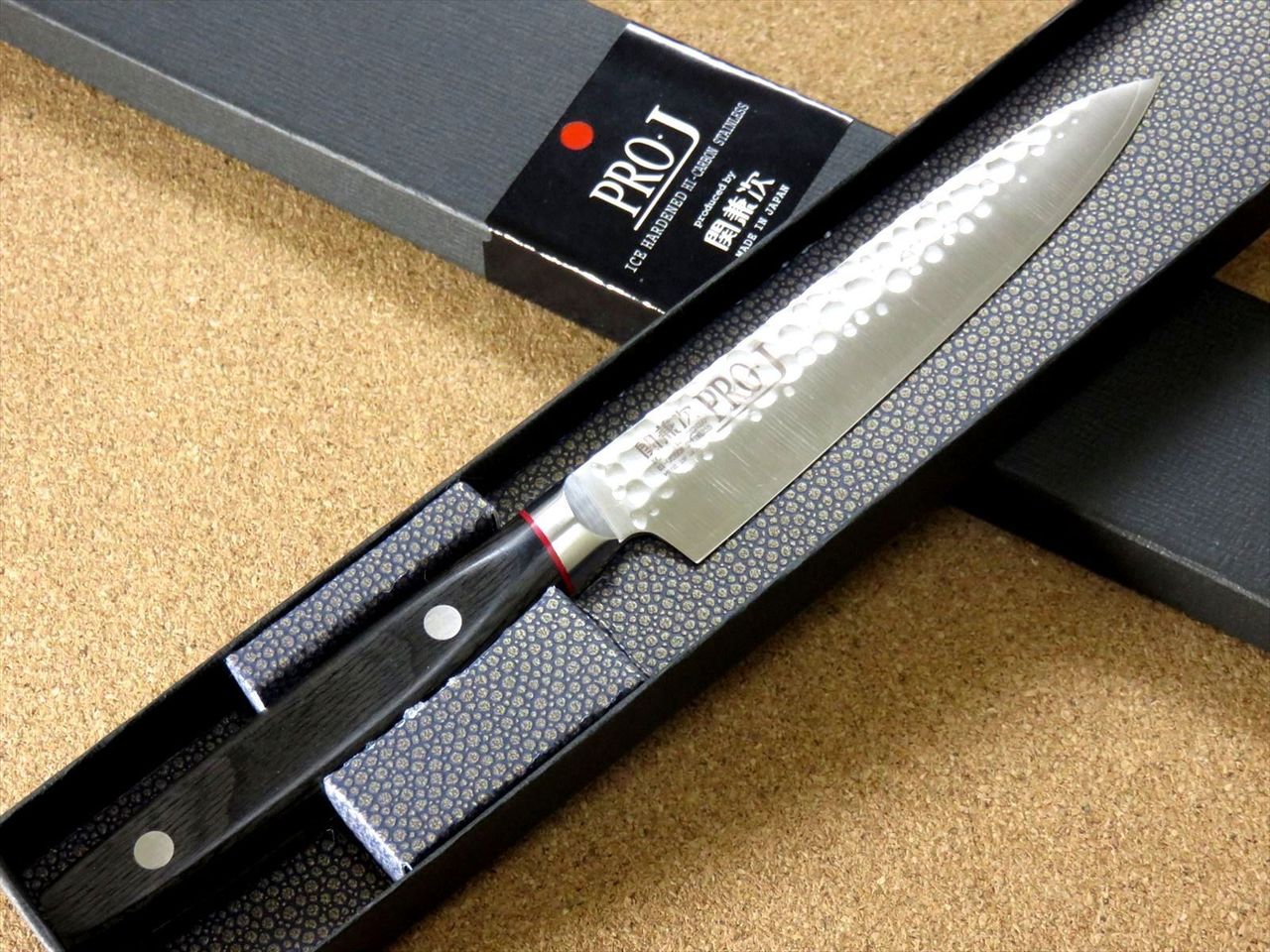 Japanese PRO-J Kitchen Petty Utility Knife 120mm 4.7" Hammer Forged SEKI JAPAN