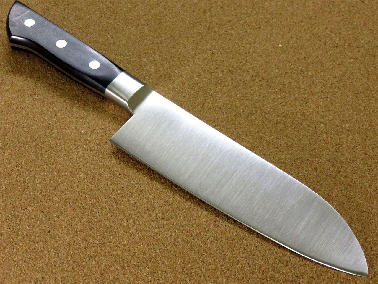 Japanese Kitchen Santoku Knife 170mm 6.7 inch Meat Fish cut Bolster SEKI JAPAN
