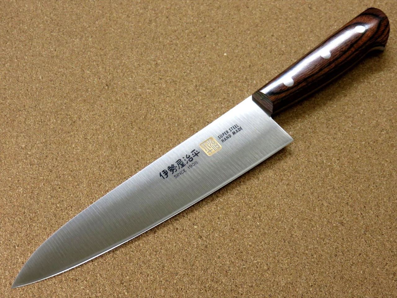 Japanese SETO ISEYA-E Kitchen Gyuto Chef's Knife 180mm 7.1" Mahogany SEKI JAPAN