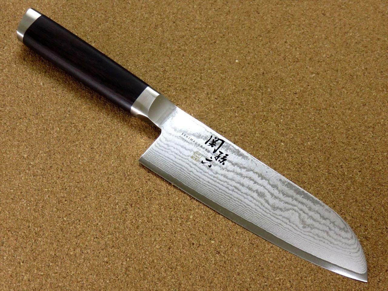 Japanese KAI SEKI MAGOROKU Kitchen Santoku Knife 145mm 6 in Damascus steel JAPAN