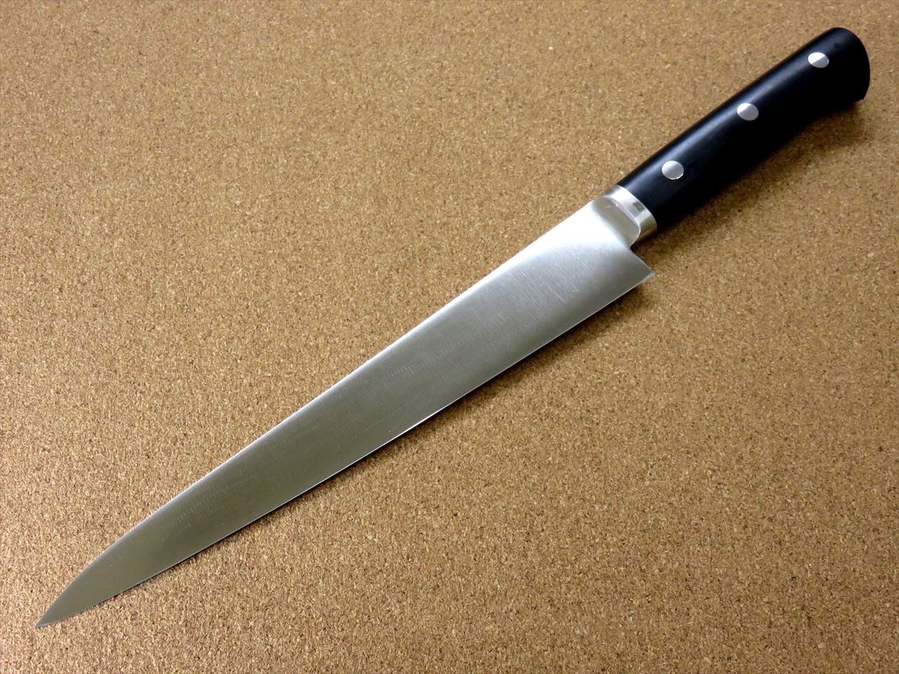 Japanese Masahiro Kitchen Sujihiki Slicing Knife 9.4 inch MV Honyaki SEKI JAPAN