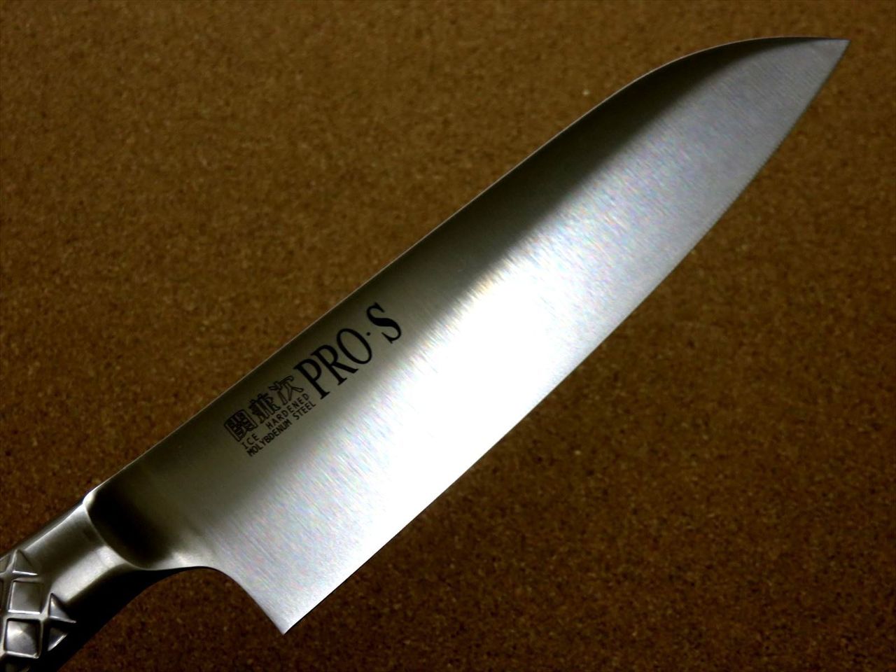 Japanese PRO-S Kitchen Santoku Knife 170mm 6.7 inch Stainless Handle SEKI JAPAN