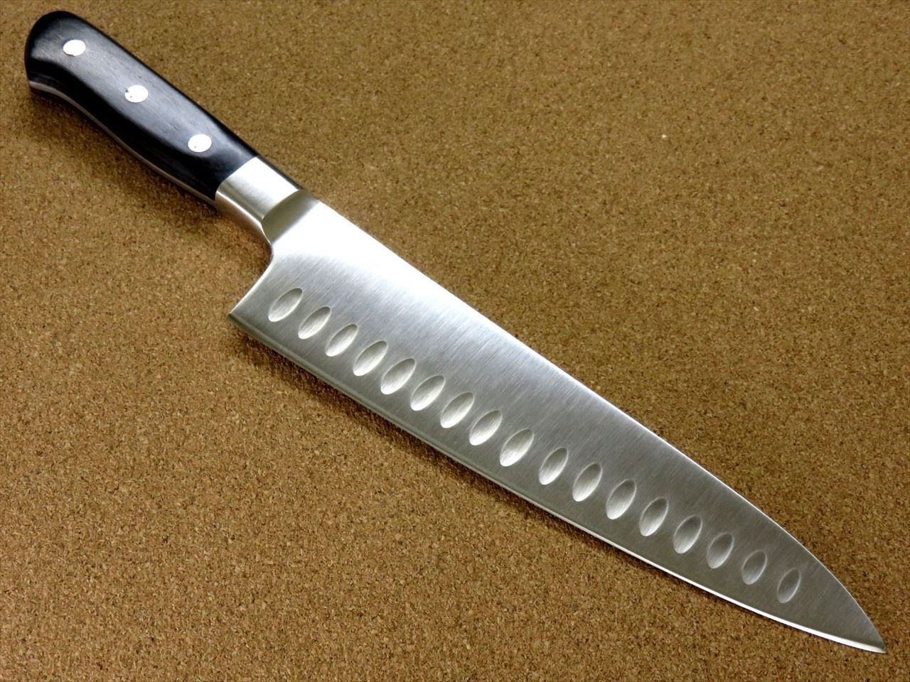 Japanese Kitchen Dimple Gyuto Chef Knife 205mm 8 inch Bolster Handle SEKI JAPAN