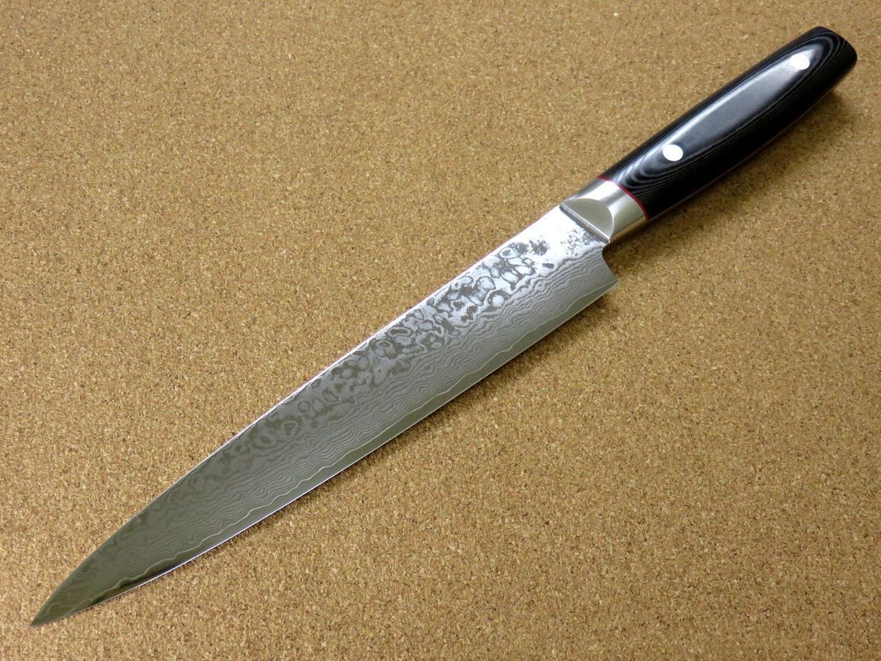 Japanese SAIUN Kitchen Sujihiki Slicing Knife 210mm 8" VG-10 Damascus SEKI JAPAN