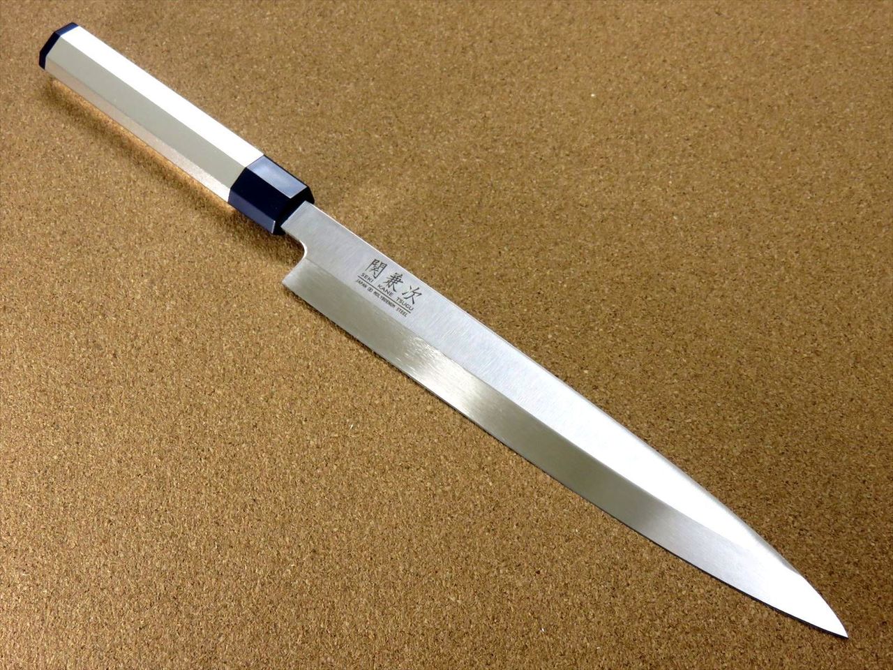 Japanese Kitchen Sashimi Knife 9.4 inch Aluminum Handle Single edged SEKI JAPAN