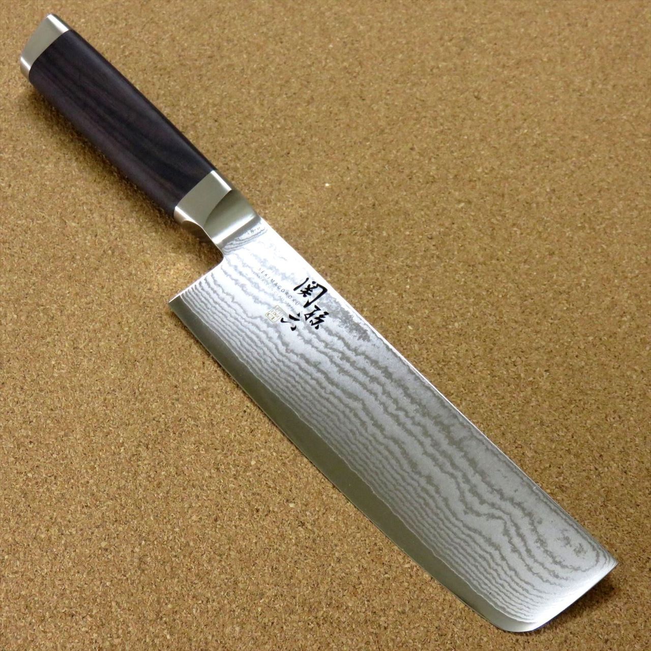 Japanese KAI MAGOROKU Kitchen Nakiri Knife 165mm 6 1/2 inch Damascus steel JAPAN