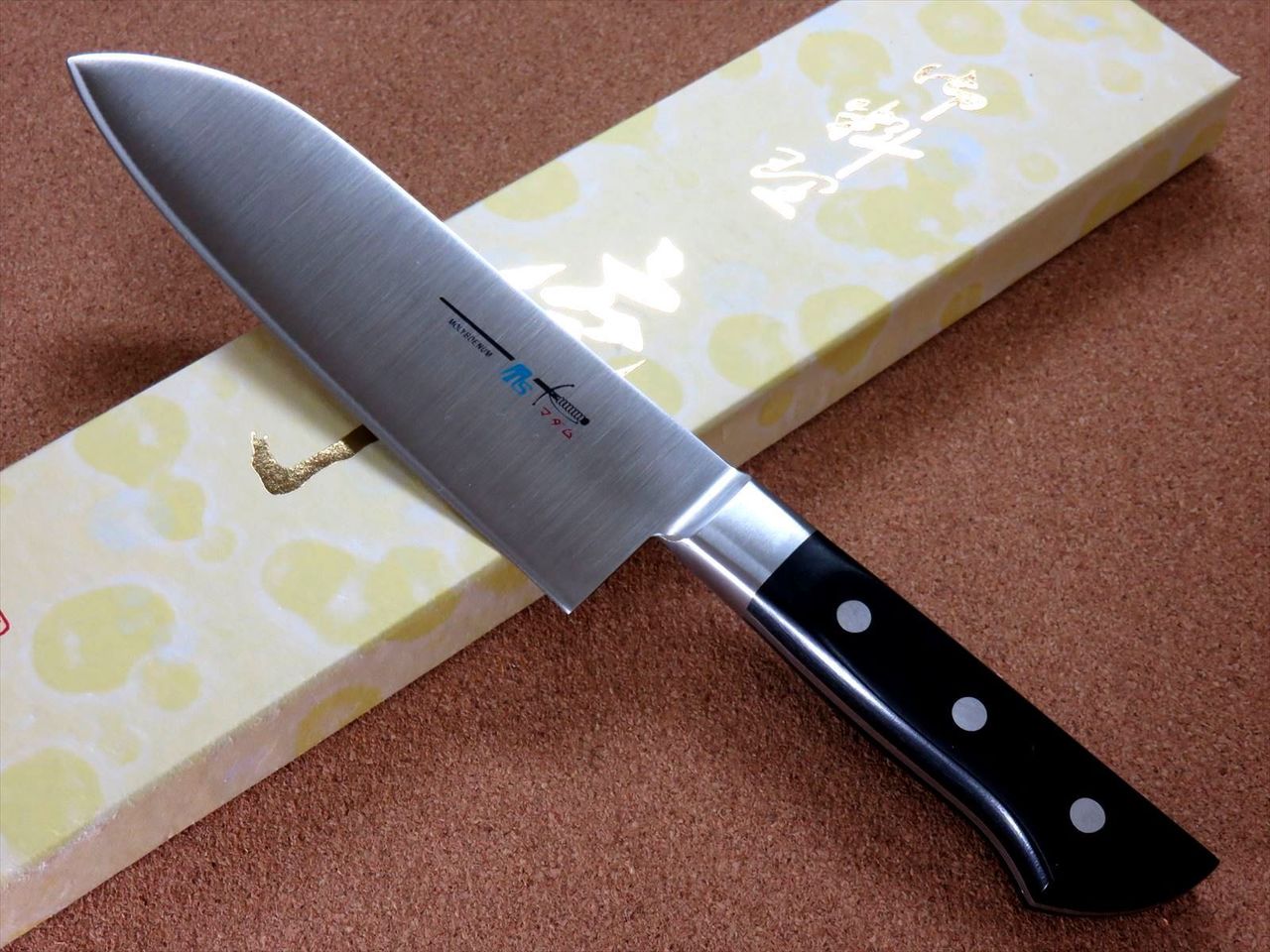 Japanese Kitchen Santoku Knife 170mm 6.7 inch Meat Fish cut Bolster SEKI JAPAN