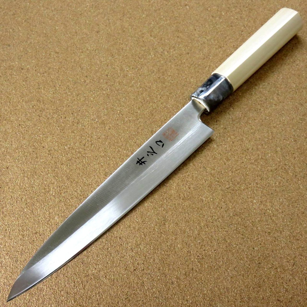 Japanese Kitchen Sashimi Yanagiba Knife 8.3 inch Left handed Natural wood JAPAN