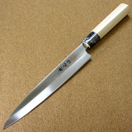 Japanese Kitchen Sashimi Yanagiba Knife 8.3 inch Left handed Natural wood JAPAN