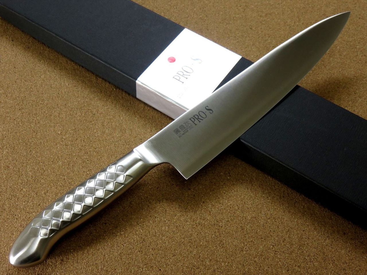 Japanese PRO-S Kitchen Gyuto Chef's Knife 9.4 inch Stainless Handle SEKI JAPAN
