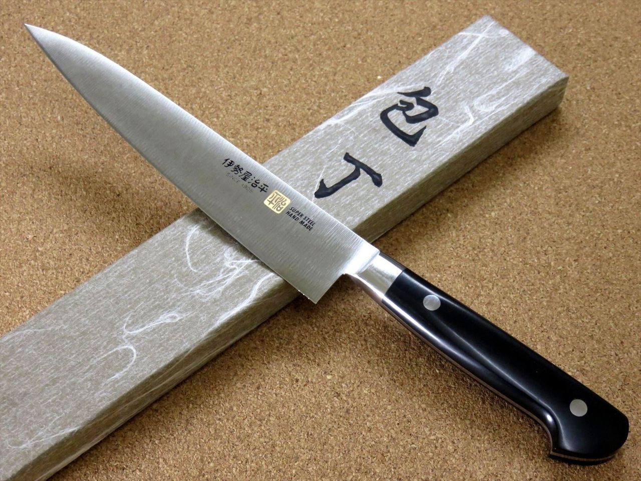 Japanese SETO ISEYA-F Kitchen Utility Knife 5.9 inch Micarta Bolster SEKI JAPAN