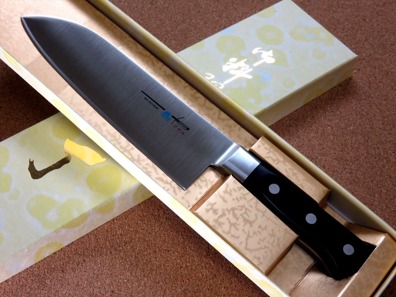Japanese Kitchen Santoku Knife 170mm 6.7 inch Meat Fish cut Bolster SEKI JAPAN