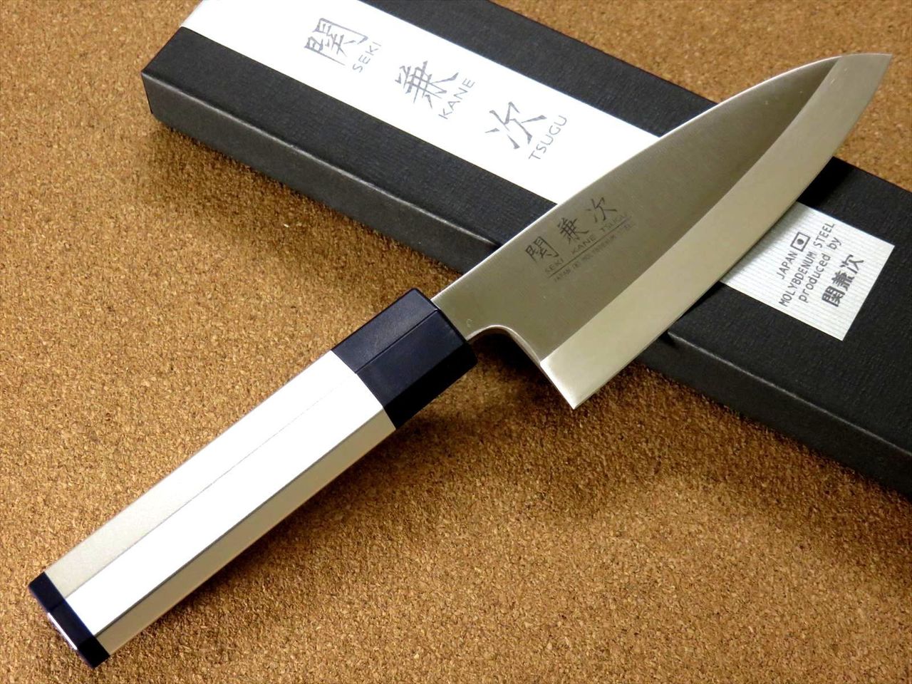 Japanese Kitchen Deba Knife 4.7 inch Aluminum Handle Single edged SEKI JAPAN