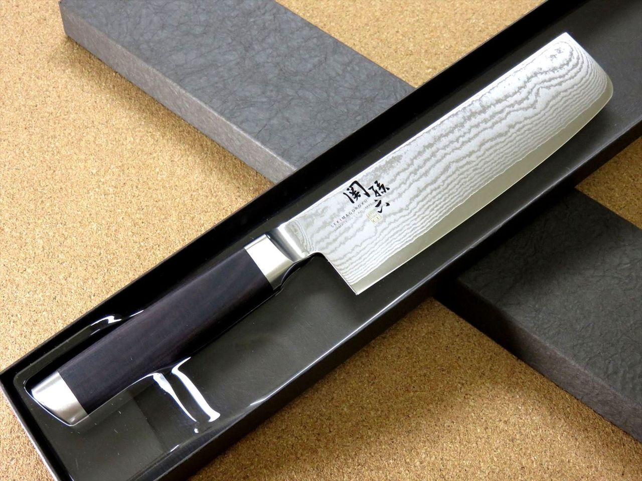 Japanese KAI MAGOROKU Kitchen Nakiri Knife 165mm 6 1/2 inch Damascus steel JAPAN