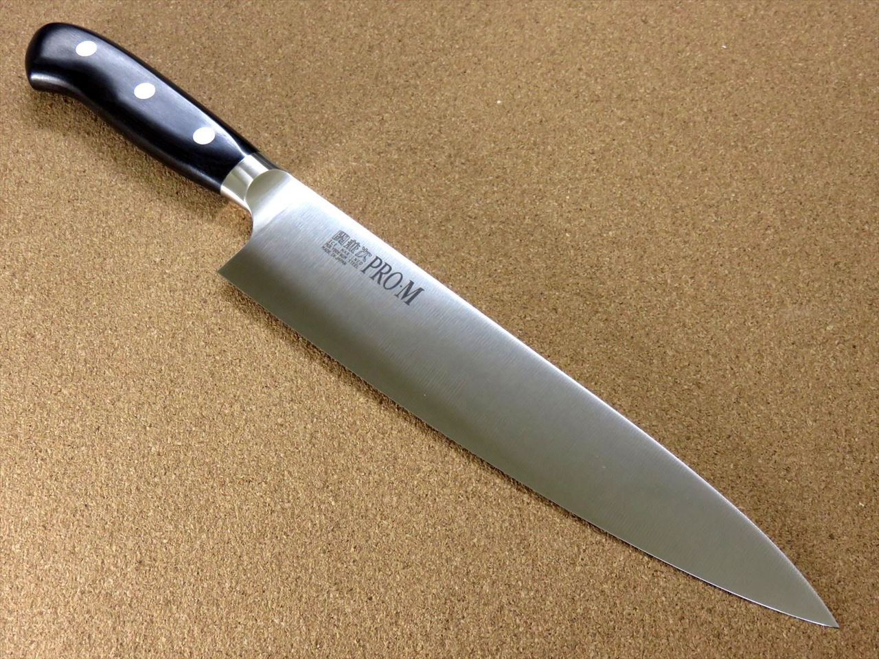 Japanese PRO-M Kitchen Gyuto Chef's Knife 9.4 inch Meat Fish cutting SEKI JAPAN
