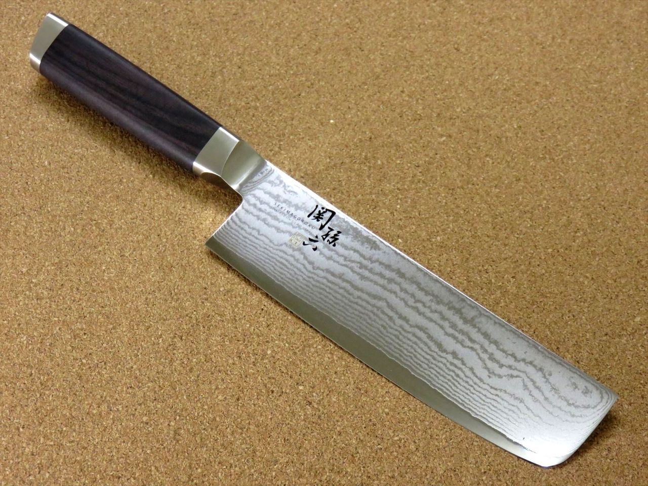 Japanese KAI MAGOROKU Kitchen Nakiri Knife 165mm 6 1/2 inch Damascus steel JAPAN