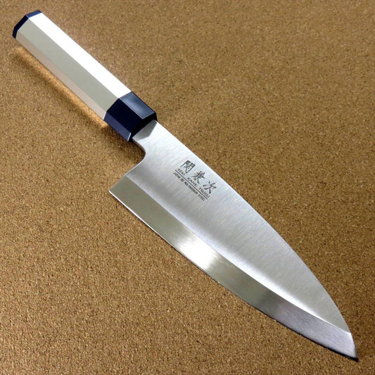 Japanese Kitchen Deba Knife 7.1 inch Aluminum Handle Single edged SEKI JAPAN