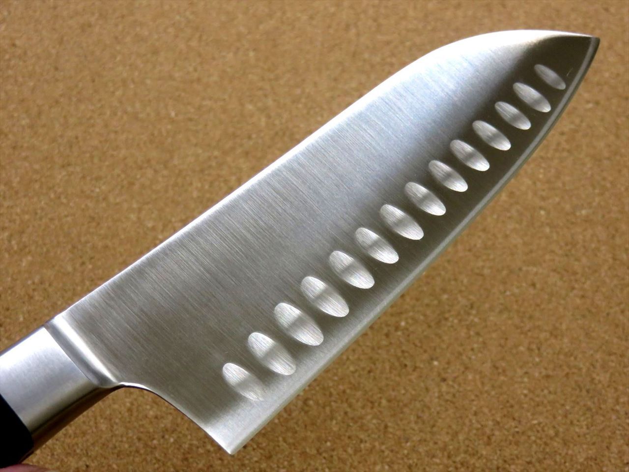 Japanese Kitchen Dimple Santoku Knife 175mm 6.9 inch Bolster Handle SEKI JAPAN