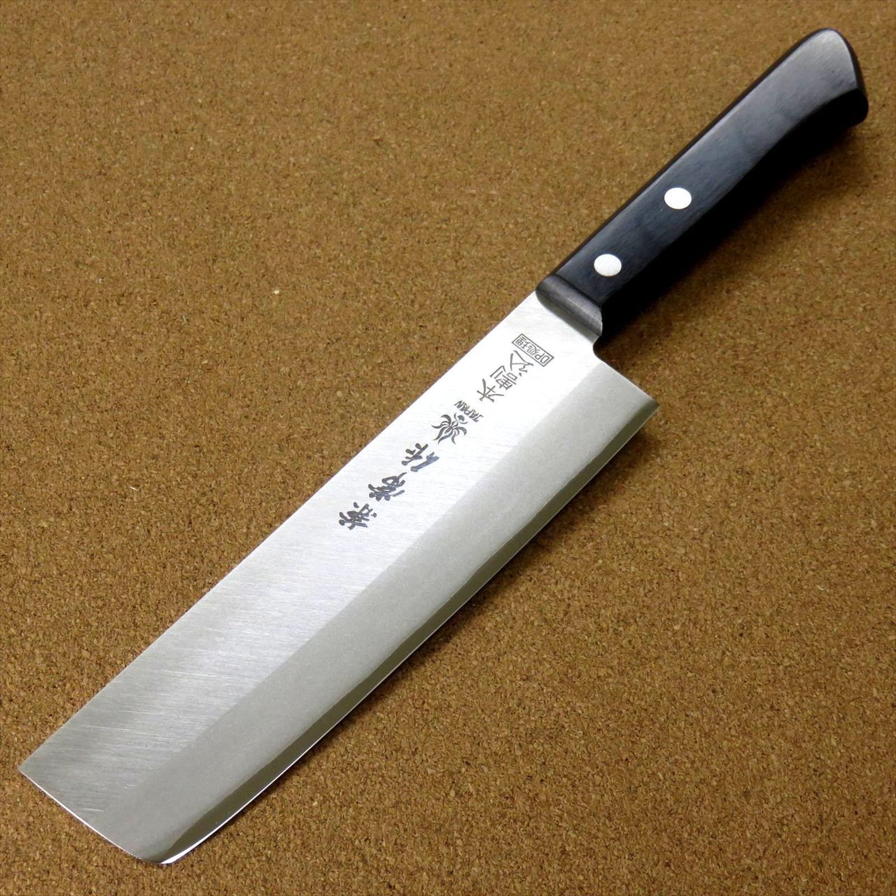 Japanese Kanetsune Kitchen Nakiri Vegetable Knife 6.5" Carbon 3 layer SEKI JAPAN