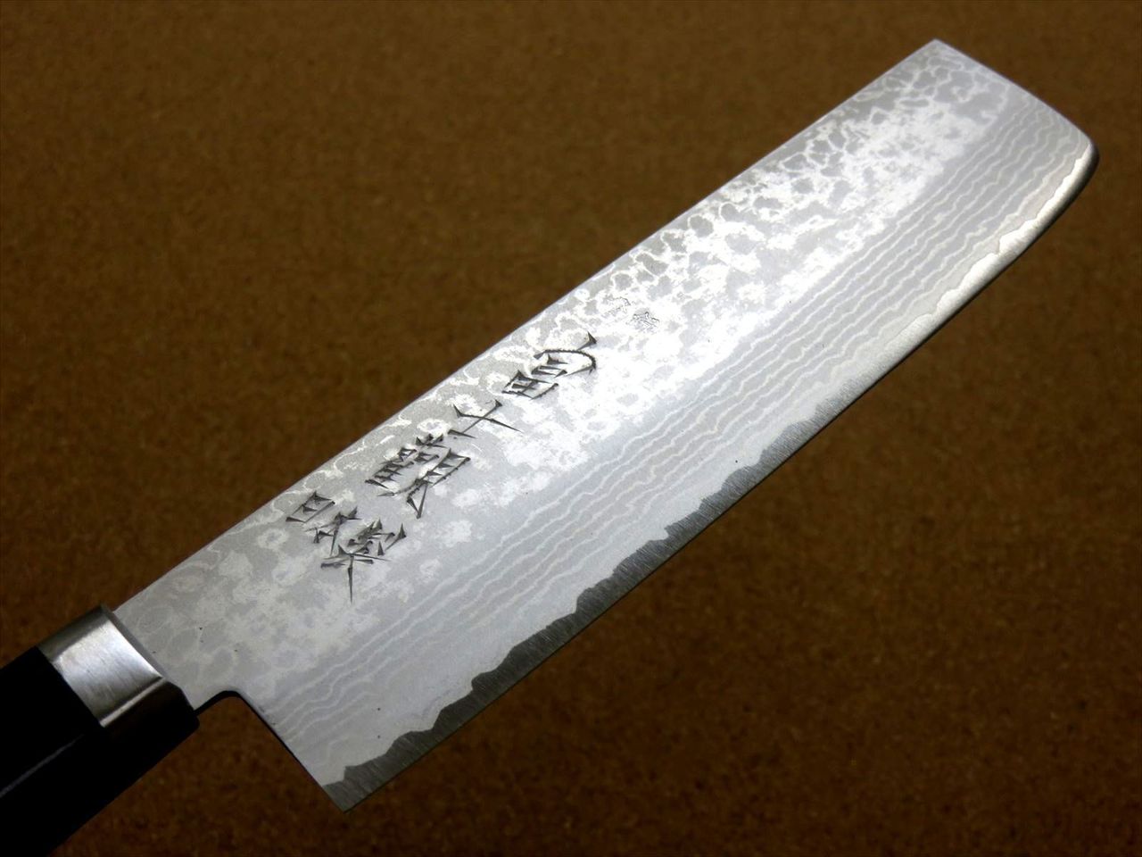 Japanese Kitchen Nakiri Vegetable Knife 165mm VG10 Damascus 17 Layers SEKI JAPAN