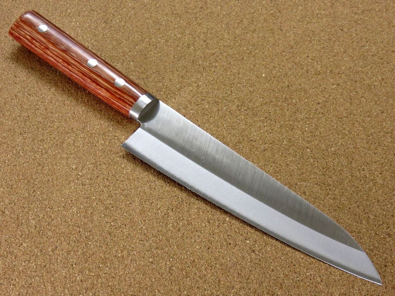Japanese Kanetsune Kitchen Gyuto Chef Knife 7.1" Carbon steel 3 Layer SEKI JAPAN