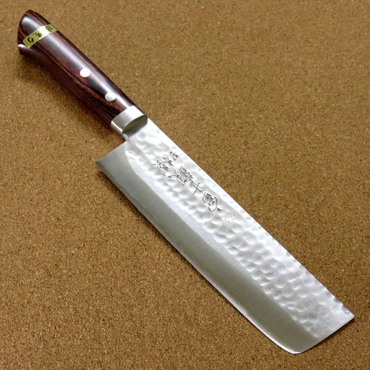 Japanese Kitchen Vegetable Knife 165mm 6.5 inch 3 Layers Hammered Bolster JAPAN