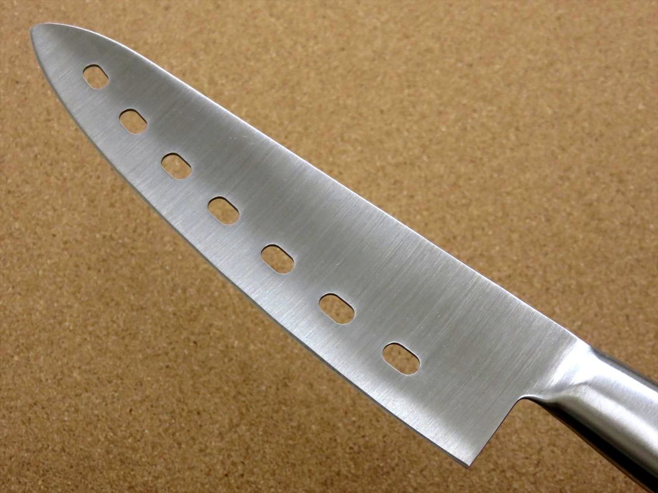 Japanese Pisces Kitchen Perforated Gyuto Chef Knife 7.1" Stainless Handle JAPAN