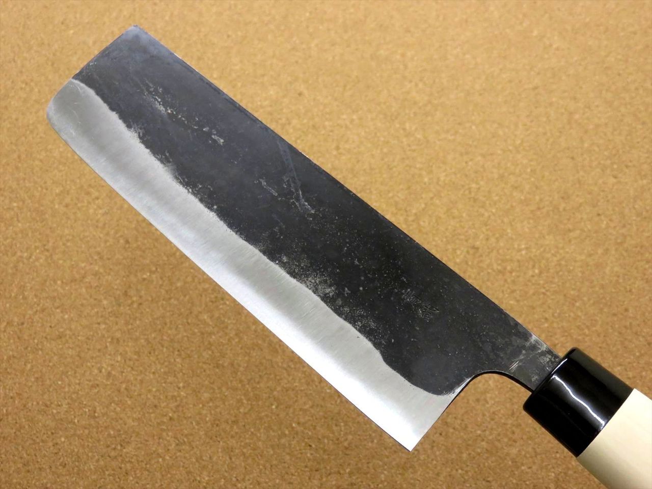 Japanese Kitchen Nakiri Vegetable Knife 7.1 inch Kuro-Uchi Blue Steel #2 JAPAN